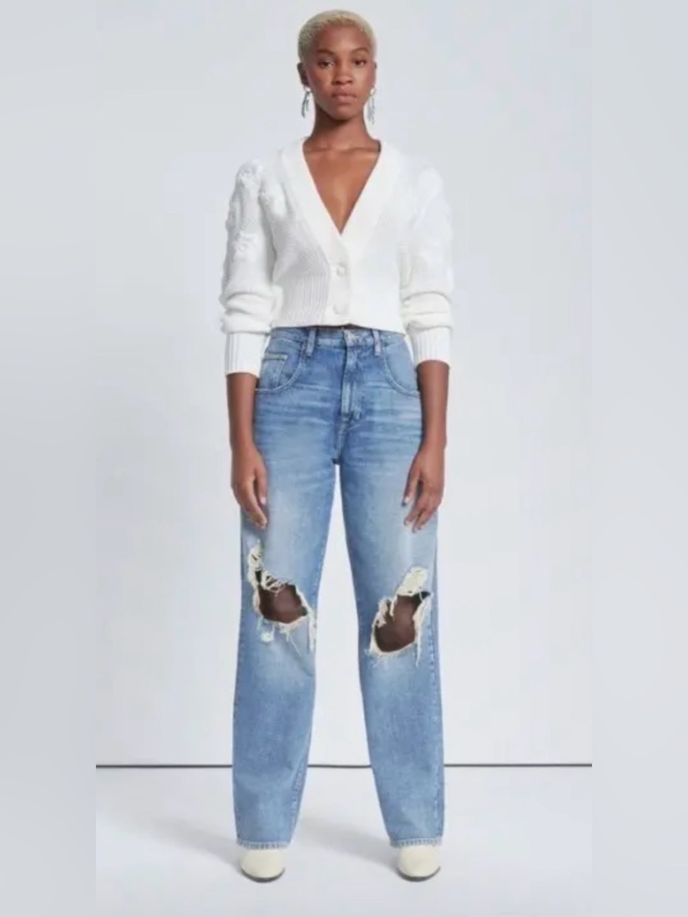 7 For All Mankind The Jennifer 90's Baggy Jeans High Rise Distressed: 28